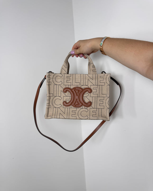 Sac Celine Cabas Thais beige