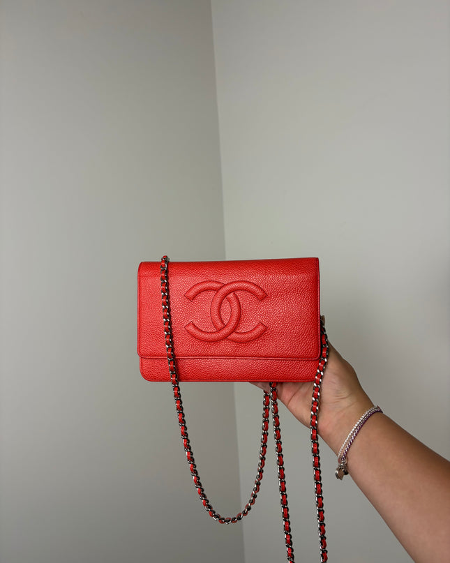 Sac Chanel Wallet on chain Corail
