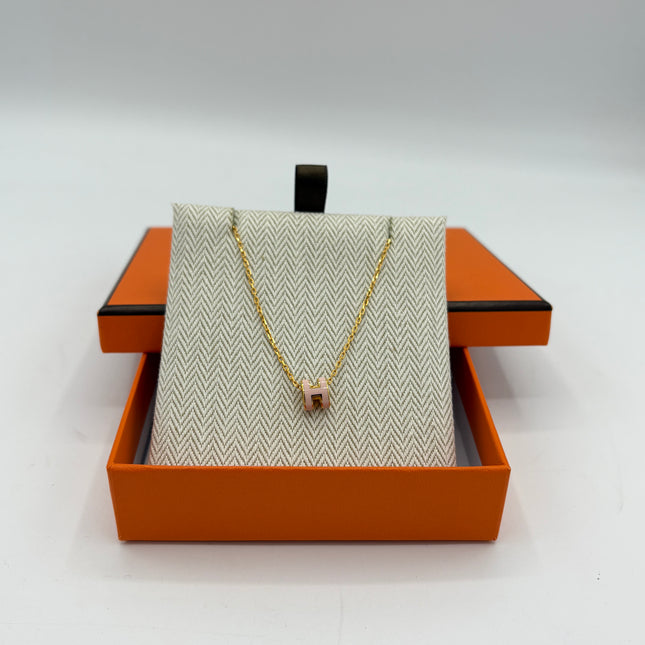 Collier Hermès Mini Pop H Rose dragée