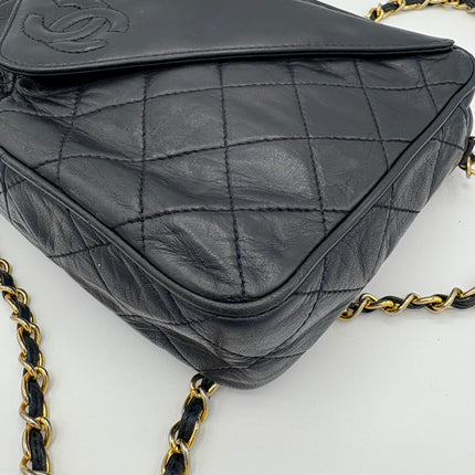Caméra Chanel vintage bleu nuit