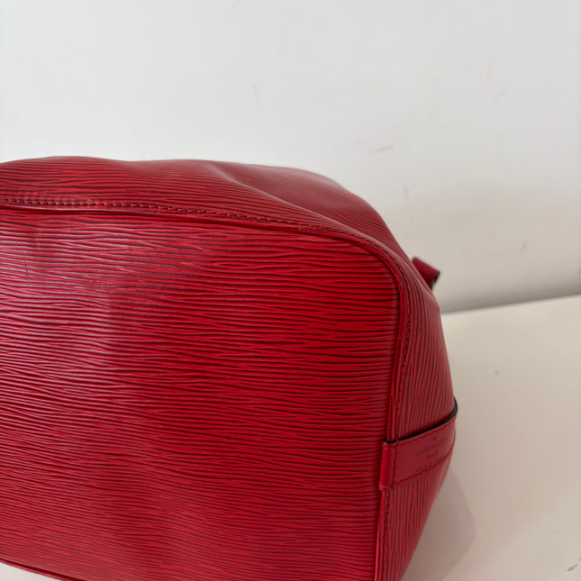 Sac Louis Vuitton Noé PM Cuir Épi Rouge