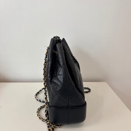 Sac à dos Chanel Gabrielle cuir noir