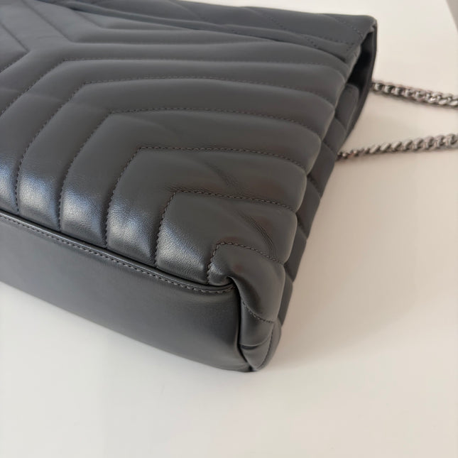 Sac Saint Laurent Loulou Medium Gris foncé