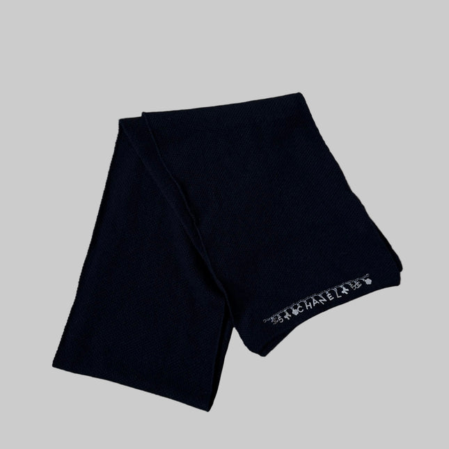 Écharpe Chanel Cachemire Noire