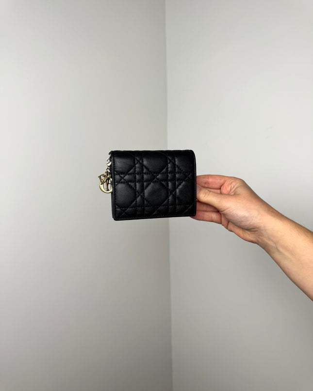 Porte-cartes Dior Bloom lady dior noir
