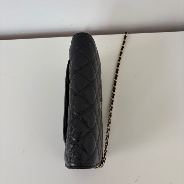 Sac Chanel Wallet on chain cuir caviar Noir