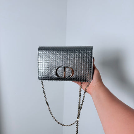 Sac Dior 30 Montaigne argenté