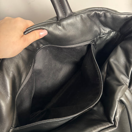 Sac Grand Cabas Saint Laurent cuir nappa noir