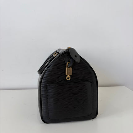 Sac Louis Vuitton Speedy 30 cuir épi noir