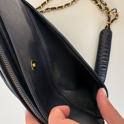 Sac Chanel Caméra GM vintage bleu nuit