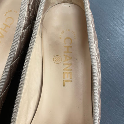Ballerines Chanel Matelassées Bronze T39