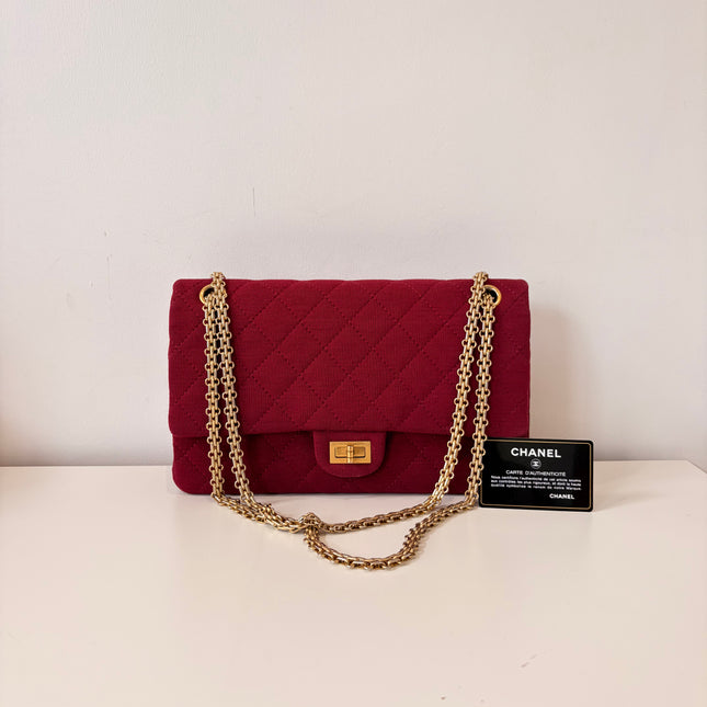 Sac Chanel 2.55 jersey framboise