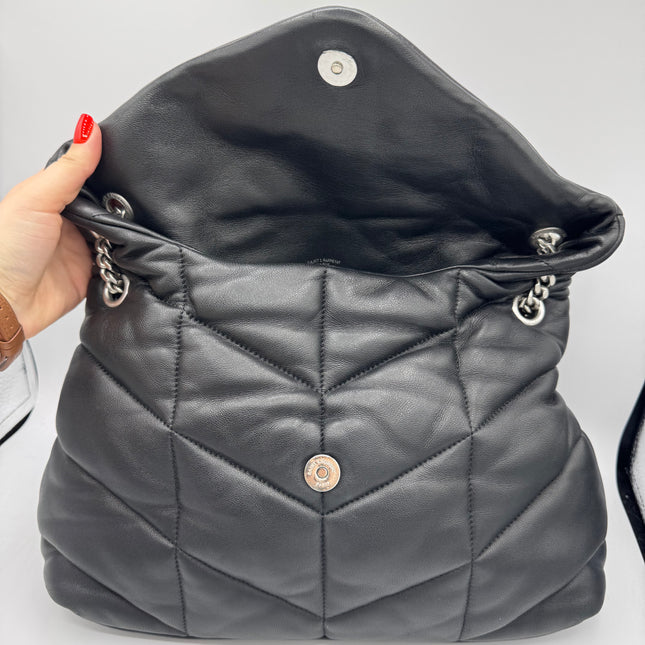 Sac Saint Laurent Puffer Large Noir
