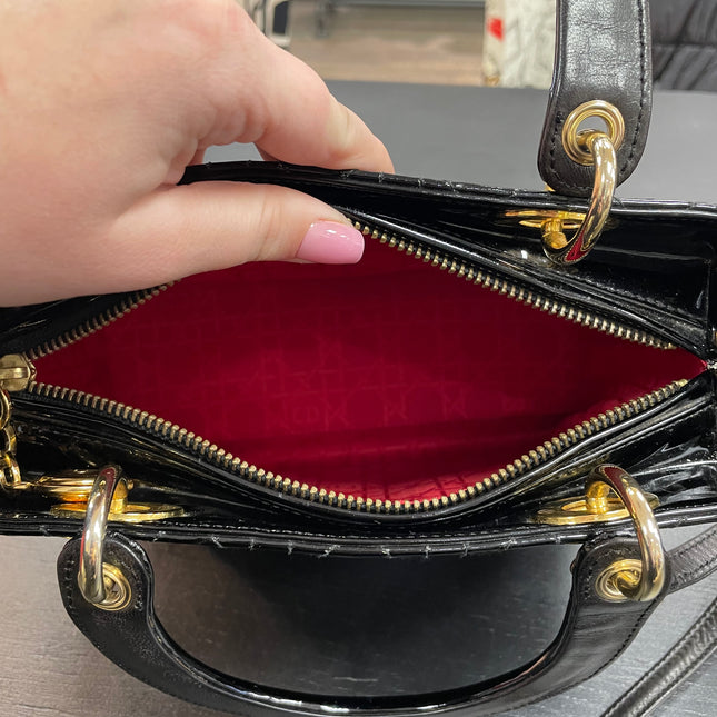 Sac Lady Dior Medium Vernis