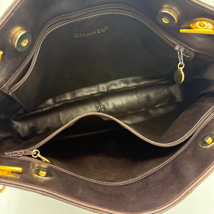 Sac Chanel shopping chocolat