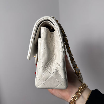 Sac Chanel Timeless Vintage 23cm Blanc