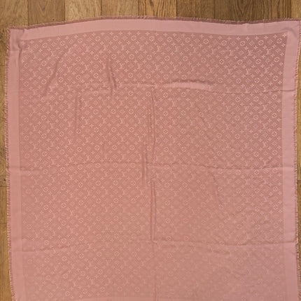 Châle Louis Vuitton rose 140cm