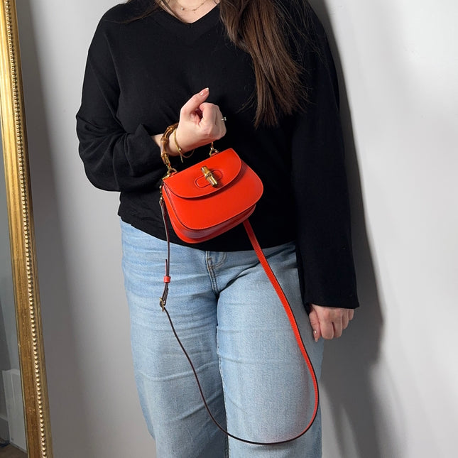 Sac Gucci Bamboo 1947 mini orange