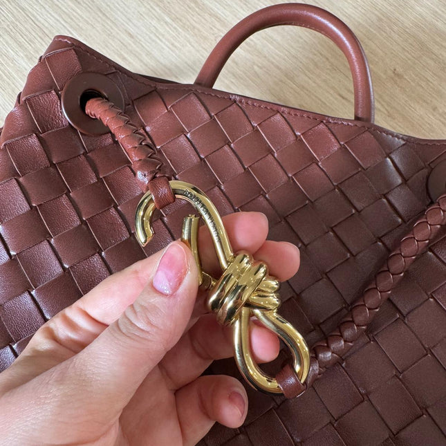 Sac Andiamo Petit Bottega Veneta Marron Sapele