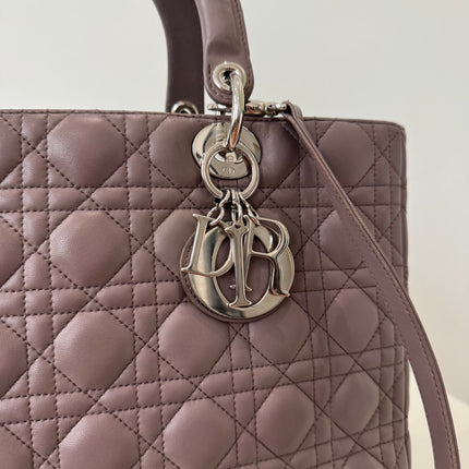 Sac Dior Lady Dior Large Prune