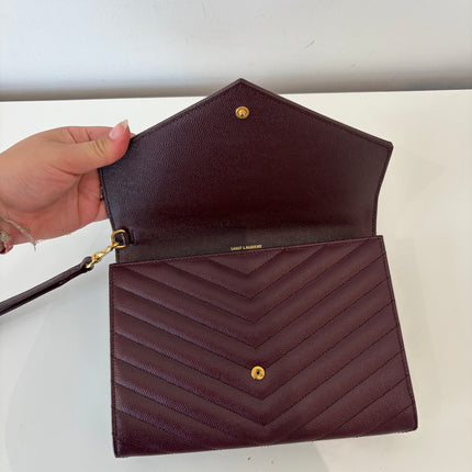 Pochette dragonne Saint Laurent Cassandre Burgundy