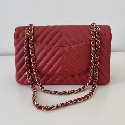 Sac Chanel Timeless 25 cm Chevrons Blush