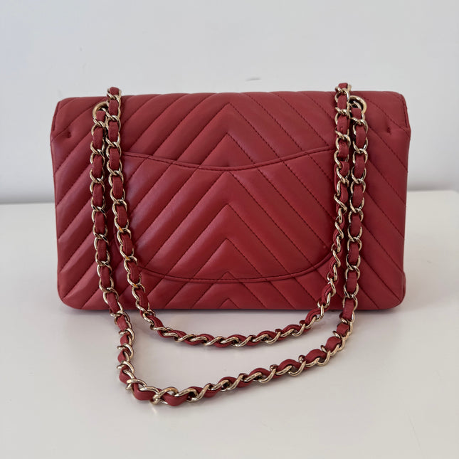 Sac Chanel Timeless 25 cm Chevrons Blush