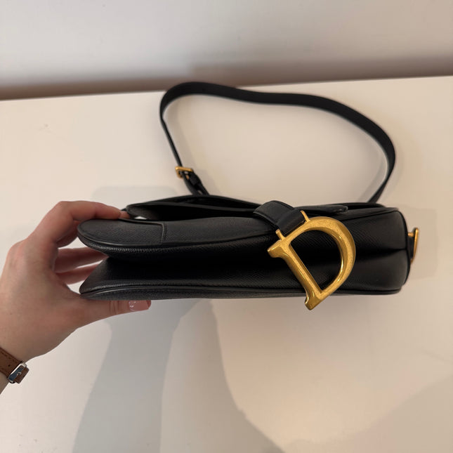 Sac Saddle Dior Moyen Noir Bandoulière