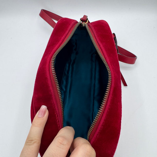 Sac Gucci GG Marmont Velours Velvet Rouge