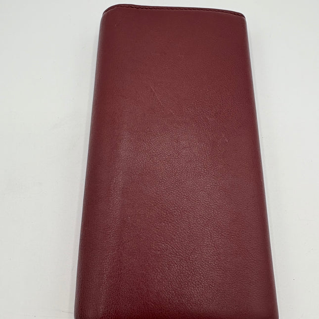 Portefeuille Chanel rouge éteint