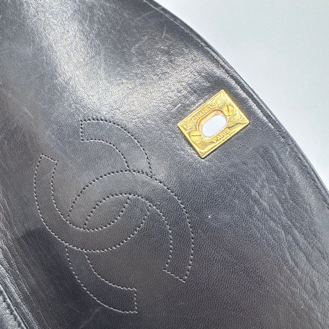 Sac Chanel classique flap grand bandoulière vintage