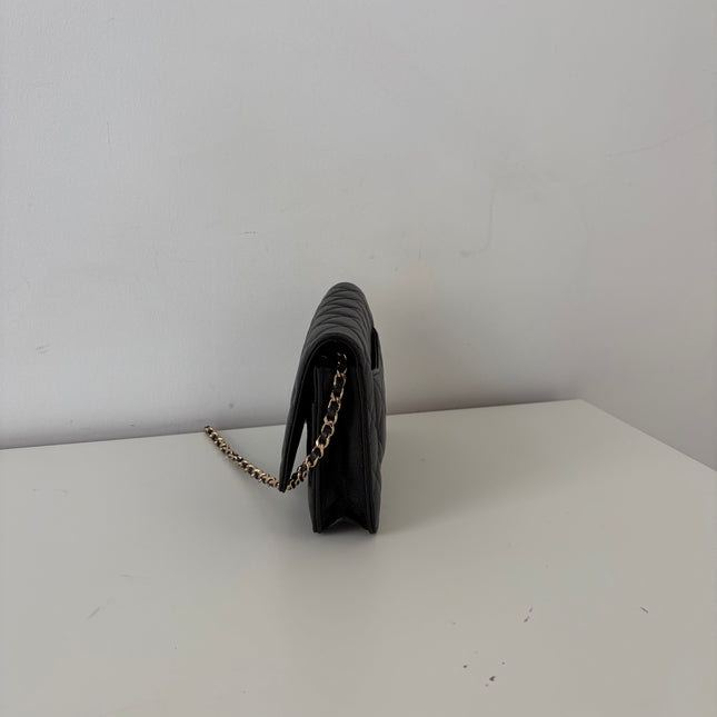 Sac Chanel Wallet on chain cuir caviar Noir