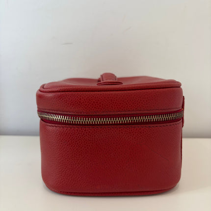 Vanity Chanel Cuir caviar rouge