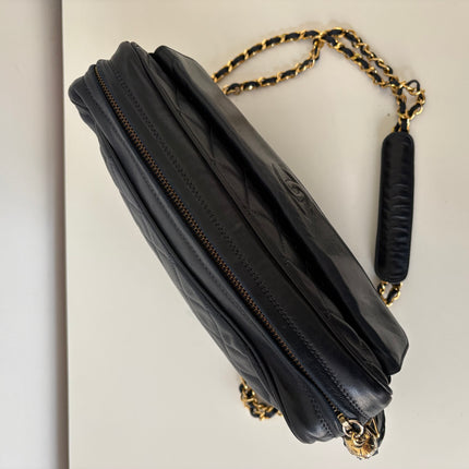 Sac Chanel Caméra GM vintage bleu nuit