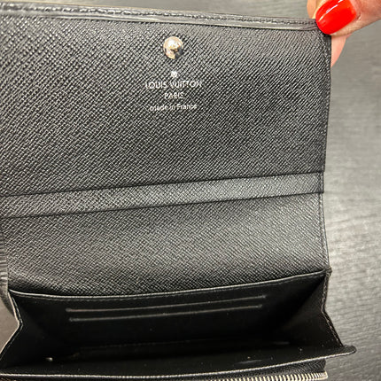 Portefeuille Louis Vuitton cuir épi noir