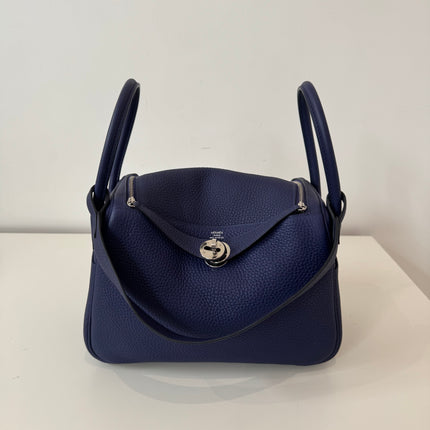 Sac Hermès Lindy 26 marine