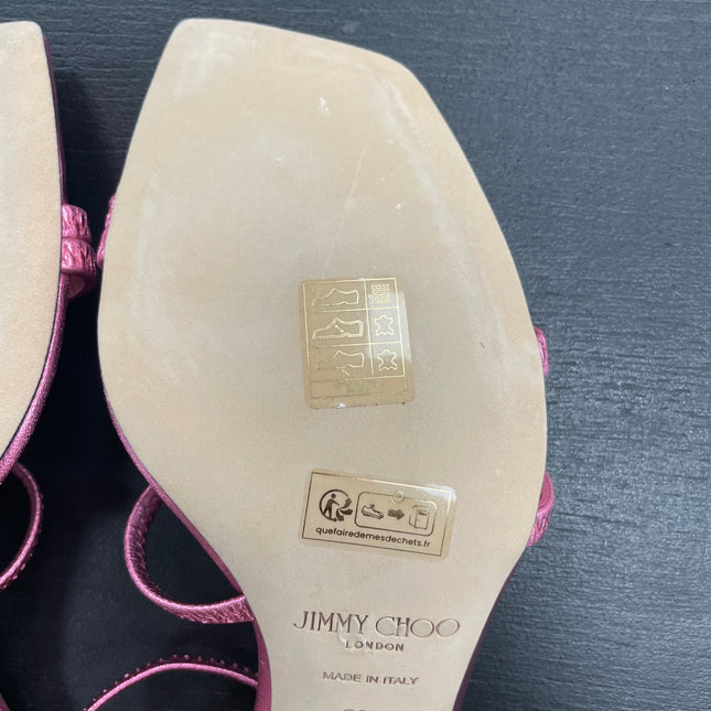 Sandales Jimmy Choo en cuir rose T38 1/2