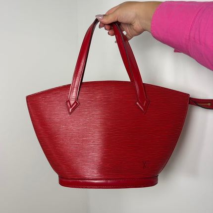 Sac Louis Vuitton Saint Jacques PM Cuir Épi Rouge