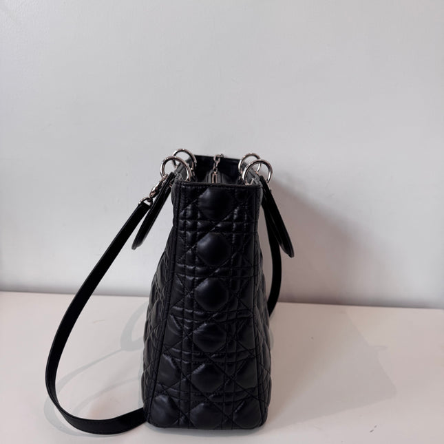 Sac Lady Dior Large bandoulière Noir