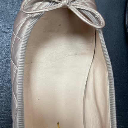 Ballerines Chanel Matelassées Bronze T39