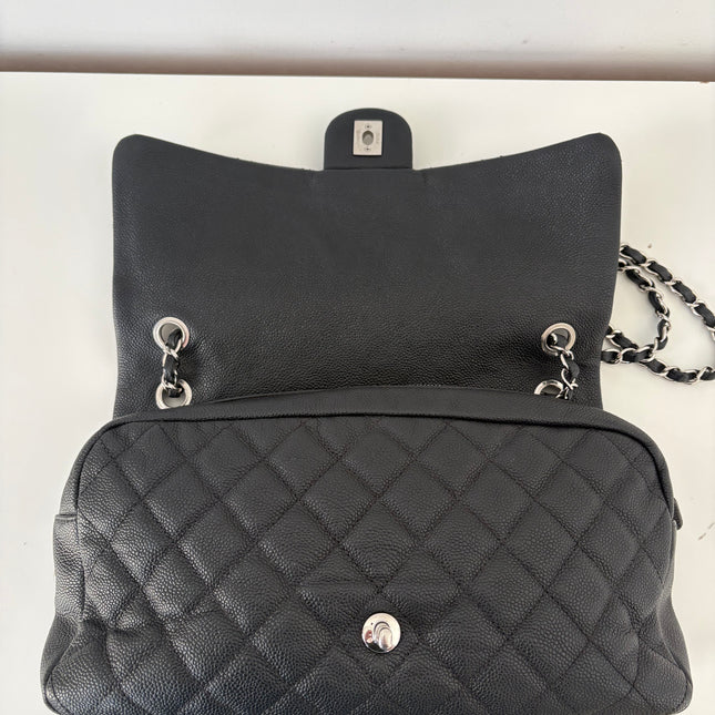 Sac Chanel single flap souple noir
