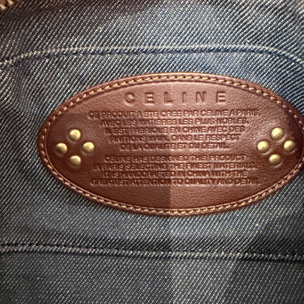 Sac Celine épaule toile bleu jean