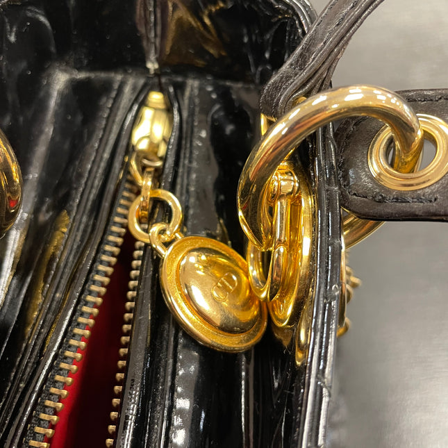 Sac Lady Dior Medium Vernis
