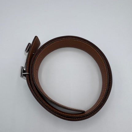 Boucle de ceinture H & Cuir de ceinture réversible 32 mm