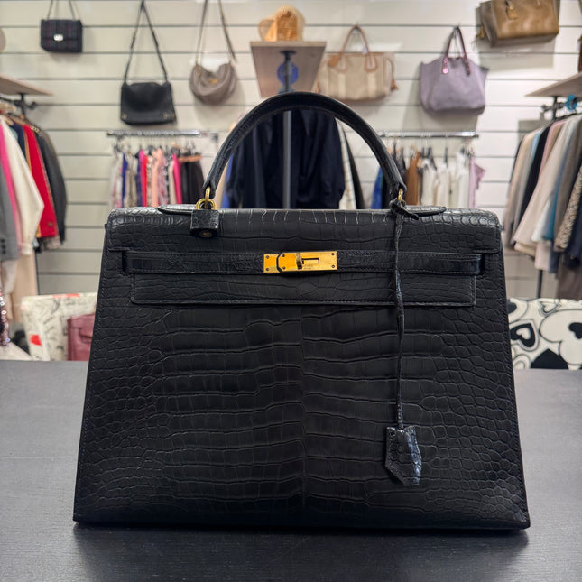 Sac Kelly 35 Hermès Cuir Croco