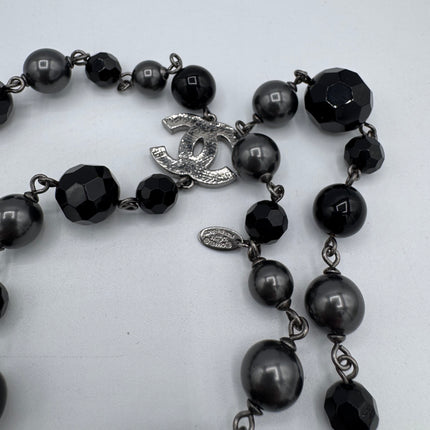 Sautoir Chanel perles noires