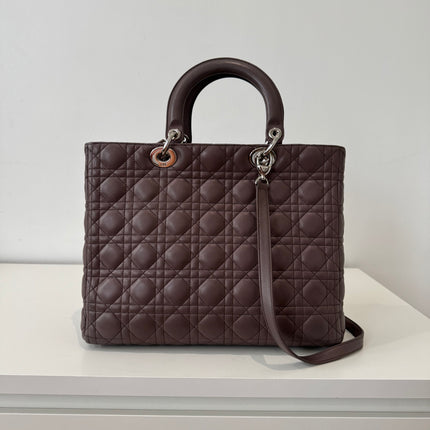 Sac Dior Lady Dior Large Prune