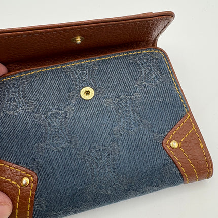 Portefeuille Céline toile jean