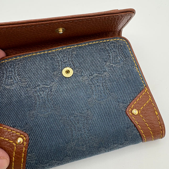 Portefeuille Céline toile jean
