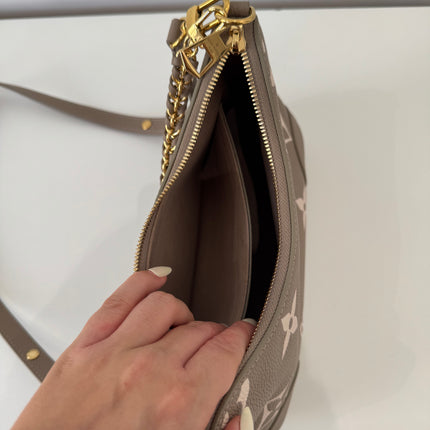 Sac Louis Vuitton Boulogne PM Cuir Empreinte Bicolore